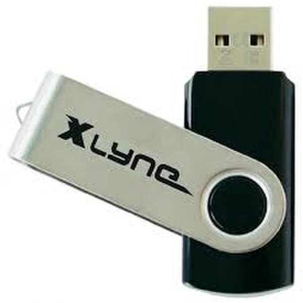 xlyne Swing 32GB 32GB USB 2.0 Schwarz, Edelstahl USB-Stick
