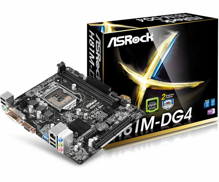 Asrock H81M-DG4 Intel H81 Socket H3 (LGA 1150) Micro ATX motherboard