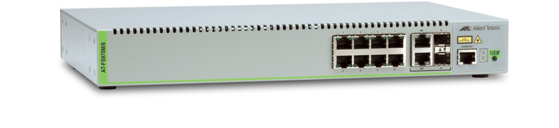 Allied Telesis FS970M/8 Управляемый L2/L3 Fast Ethernet (10/100) Power over Ethernet (PoE) Серый