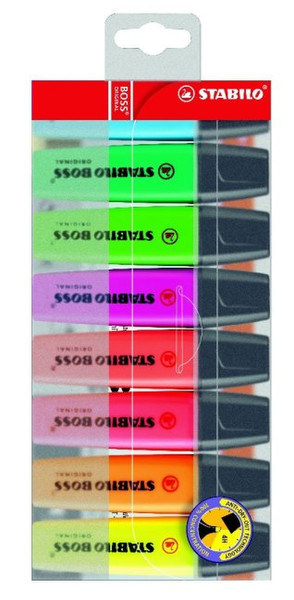 Stabilo BOSS Cyan,Green,Lilac,Orange,Pink,Red,Yellow 8pc(s) marker