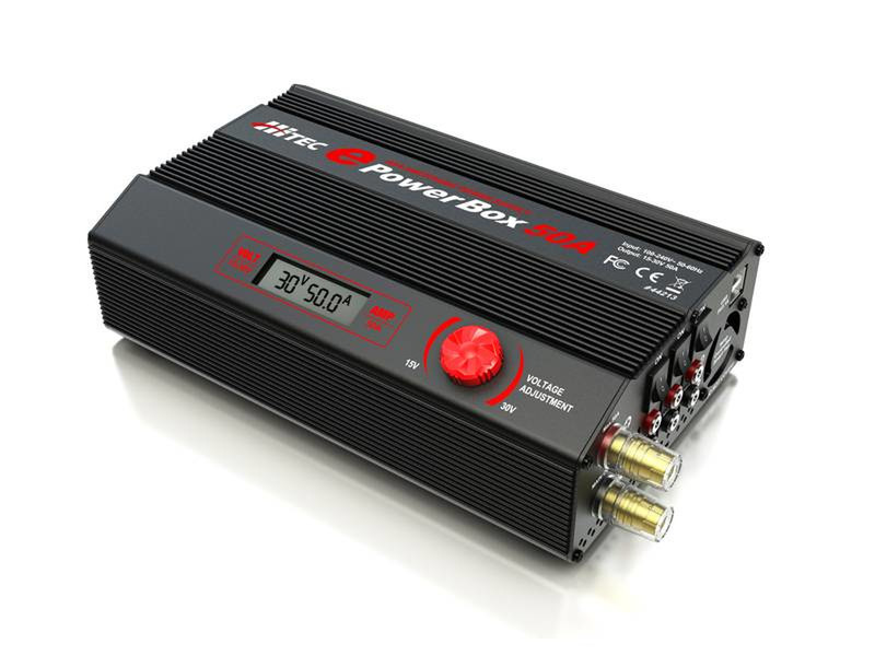 Hitec ePowerBox 50A Для помещений 1200Вт Черный, Серый адаптер питания / инвертор