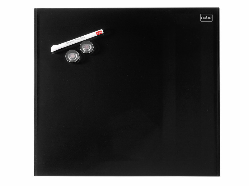 Nobo Diamond Glass Board Magnetic Black 450x450mm Retail Pack