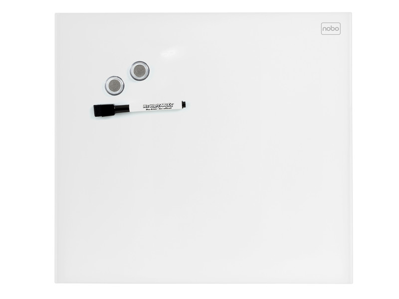 Nobo Diamond Glass Board Magnetic White 450x450mm Retail Pack