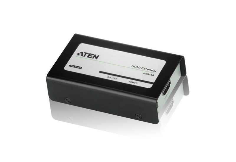 Aten VE800AR AV receiver Black AV extender