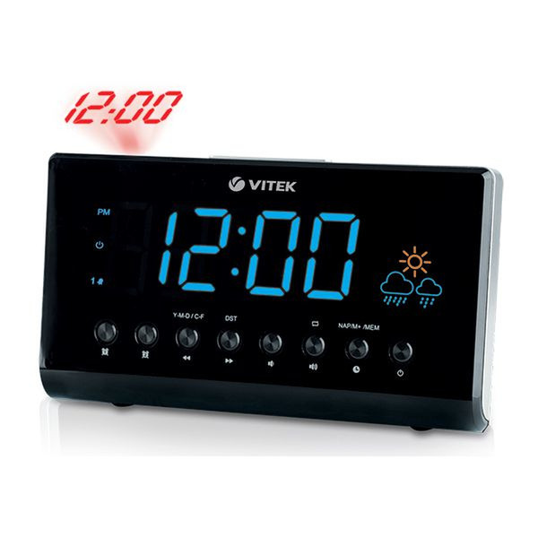 Vitek VT-3526 BK Digital table clock Прямоугольный Черный