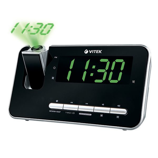 Vitek VT-6605 BK Digital table clock Прямоугольный Черный