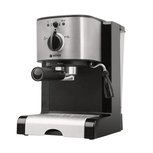 Vitek VT-1513 BK Espresso machine 1.25л Черный, Нержавеющая сталь кофеварка