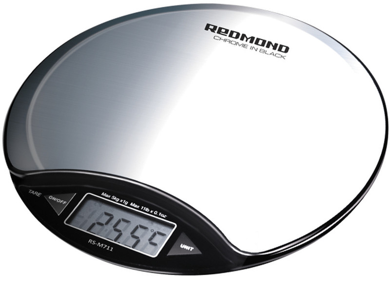 REDMOND RS-M711 Electronic kitchen scale Черный, Cеребряный кухонные весы