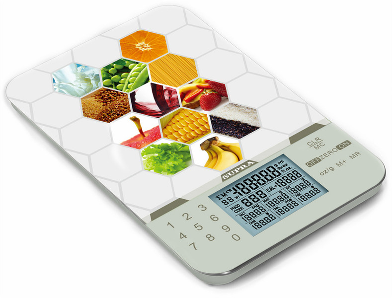 Supra BSS-4081 Electronic kitchen scale Белый кухонные весы