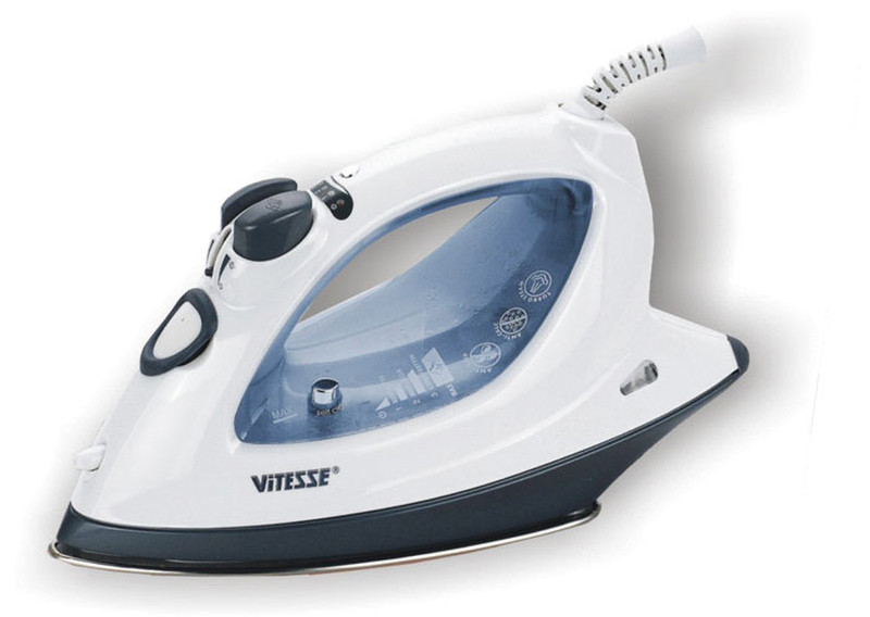 ViTESSE VS-657 Dry & Steam iron Stainless Steel soleplate 2000Вт Синий, Белый утюг