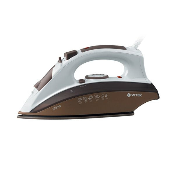 Vitek VT-1209 BN Steam iron Ceramic soleplate 2200W Brown,White