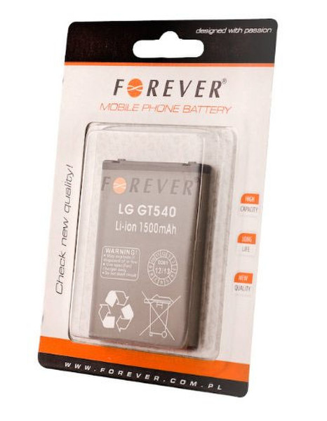 Forever 765274 Lithium-Ion 1500mAh Wiederaufladbare Batterie