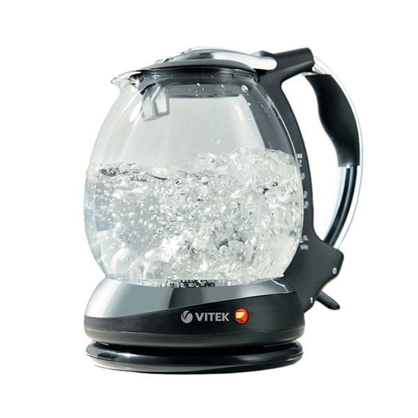 Vitek VT-1101 BK 1.7л Черный, Cеребряный, Прозрачный 2000Вт электрический чайник