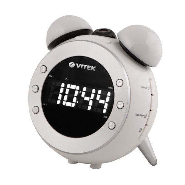 Vitek VT-3525 W Часы Цифровой Белый радиоприемник