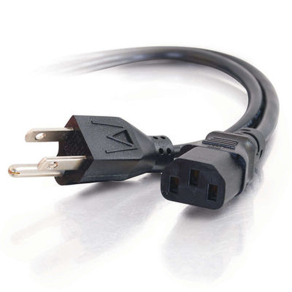 C2G 8ft Universal 16 AWG Power Cord (IEC320C13 -> NEMA 5-15P) 2.4м NEMA 5-15P Черный кабель питания