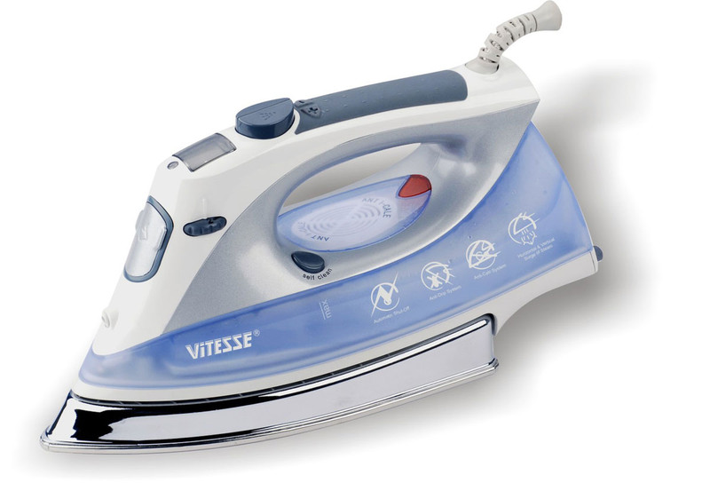 ViTESSE VS-658 Dry & Steam iron Stainless Steel soleplate 2200W Violet,White iron