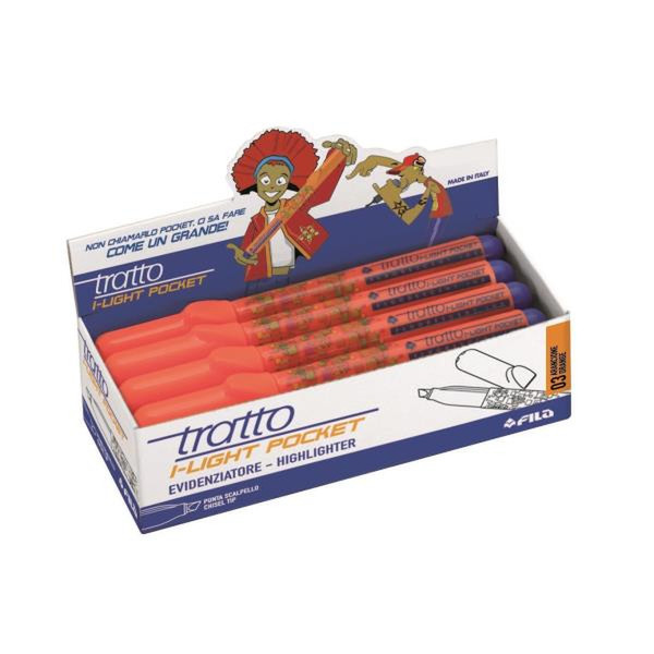 Tratto I-Light Pocket Скошенный наконечник Оранжевый 12шт маркер