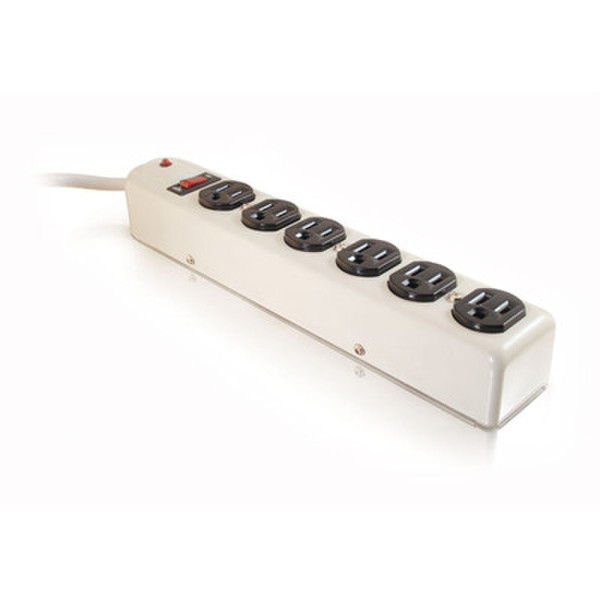C2G 6 Outlet Metal Surge Suppressor / Horizontal Plugs 6AC outlet(s) 125V 1.2m Beige Spannungsschutz