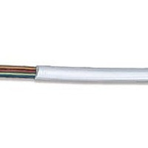C2G 500ft 6 Conductor Silver Satin Modular 28AWG Cable 152m Silver signal cable