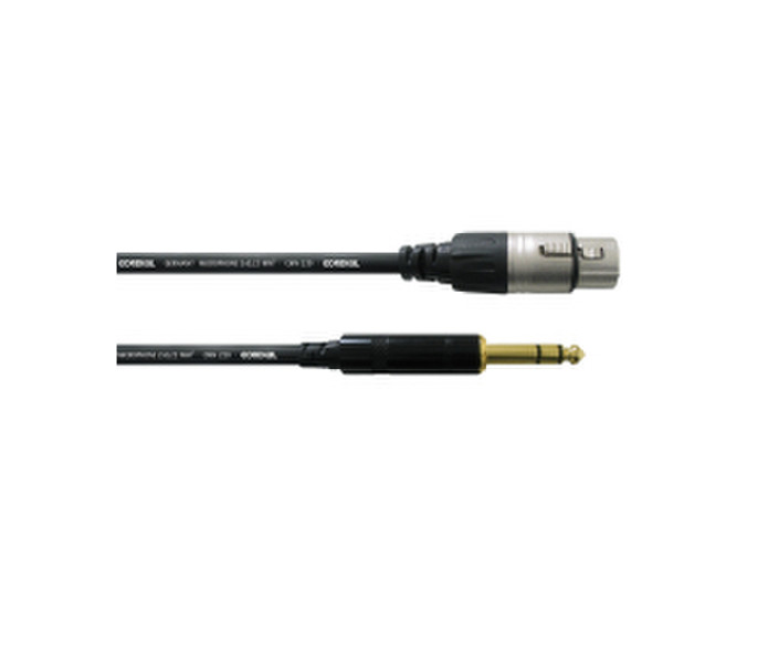 Cordial CFM 1.5 FV 1.5m 6.35mm XLR (3-pin) Schwarz Audio-Kabel