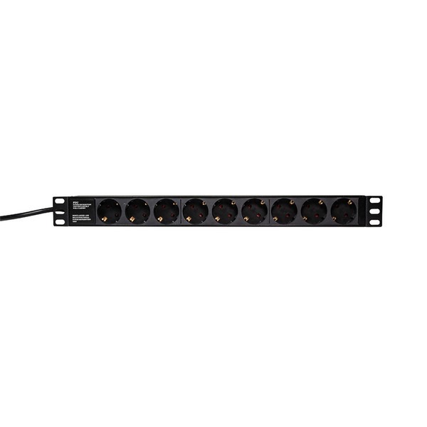 LogiLink PDU9C01 9AC outlet(s) 1U Black power distribution unit (PDU)