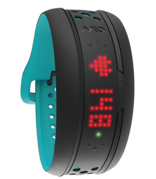 Mio FUSE Wristband activity tracker LED Kabellos Schwarz, Türkis