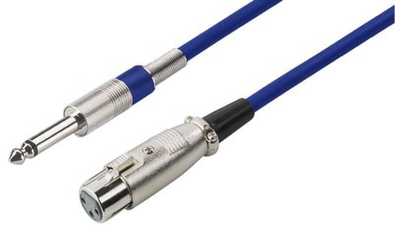 IMG Stage Line 6m, XLR - 6.3mm 6m 6.35mm XLR (3-pin) Blue