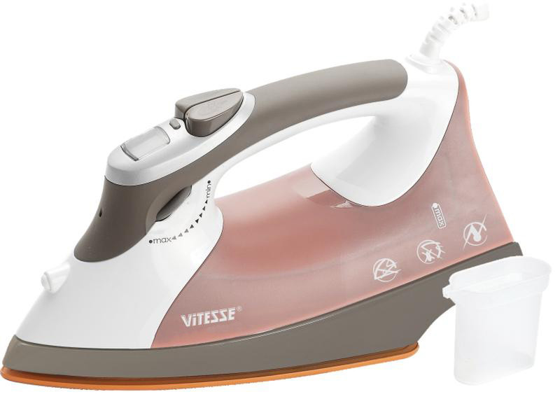 ViTESSE VS-661 Dry & Steam iron Ceramic soleplate 2000Вт Серый, Розовый, Белый утюг