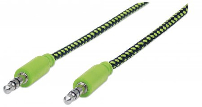 Manhattan 352840 1m 3.5mm 3.5mm Black,Green audio cable