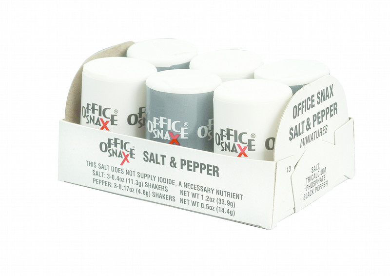 Office Snax Mini Salt & Pepper Shakers Mehrfarben