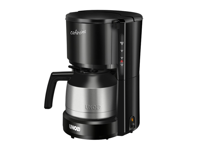 Unold Compact Thermo Freestanding Semi-auto Drip coffee maker 1L 8cups Black,Stainless steel