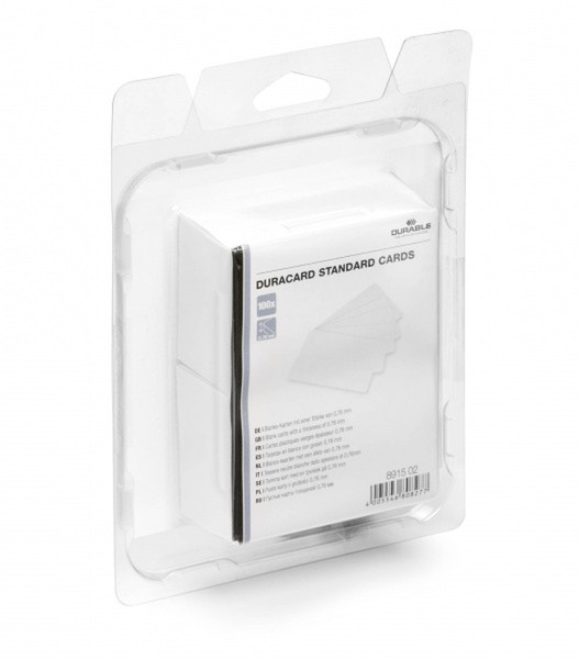 Durable 8915-02 blank plastic card