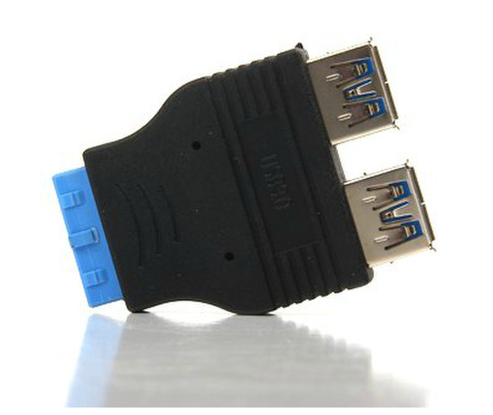 Dark DK-AC-U3A19 2 x USB 3.0 19 pin Черный, Синий кабельный разъем/переходник