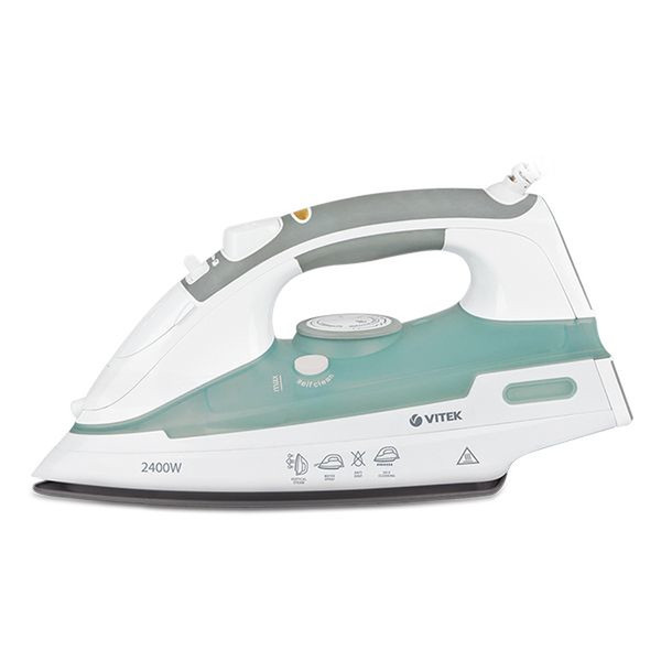 Vitek VT-1251 B Dry & Steam iron Ceramic soleplate 2400W Blau, Grau, Weiß