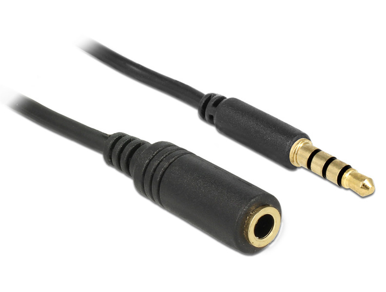 DeLOCK 84667 2m 3.5mm 3.5mm Schwarz Audio-Kabel