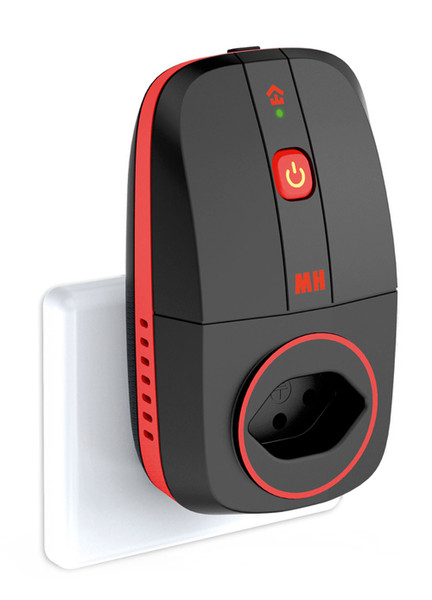 maxSMART 114965 Black,Red power plug adapter