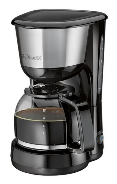 Bomann KA 1580 CB Drip coffee maker 1.25L 10cups Black,Stainless steel