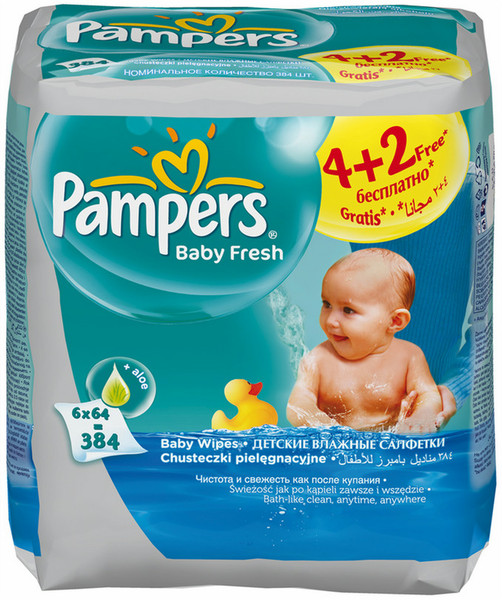 Pampers Baby Fresh 384шт влажные детские салфетки