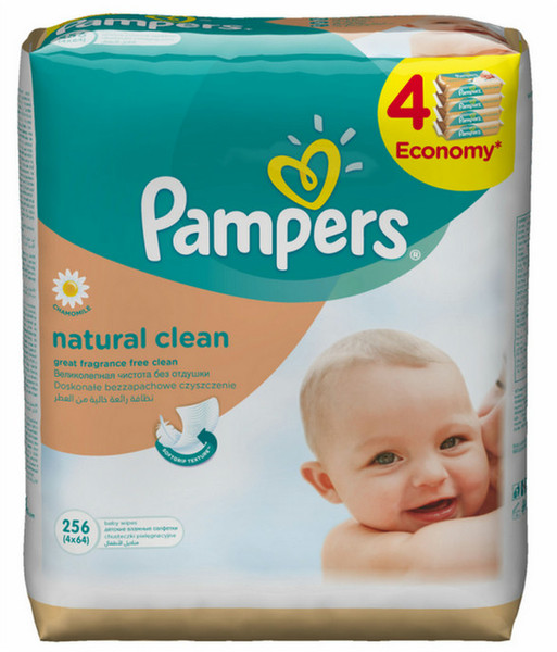 Pampers Natural Clean 256шт влажные детские салфетки