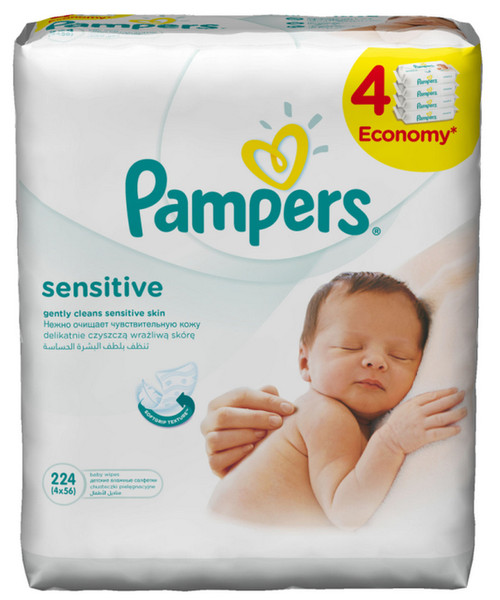 Pampers Sensitive 224шт влажные детские салфетки