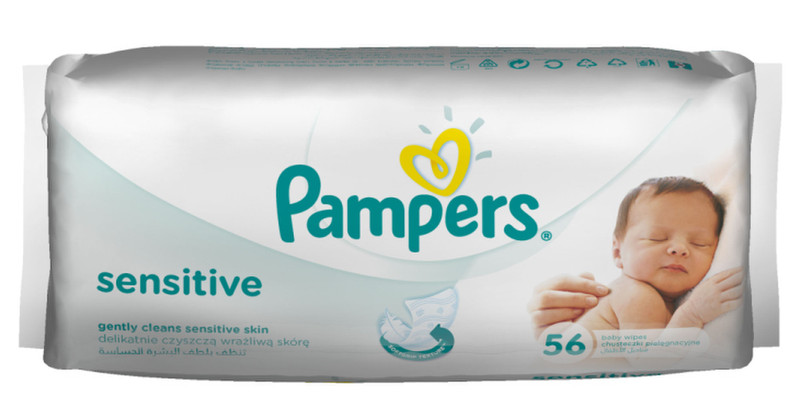 Pampers Sensitive 56шт влажные детские салфетки