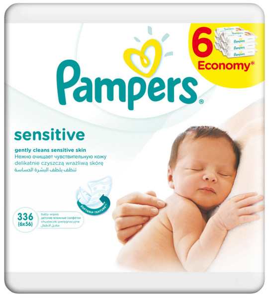 Pampers Sensitive 336шт влажные детские салфетки