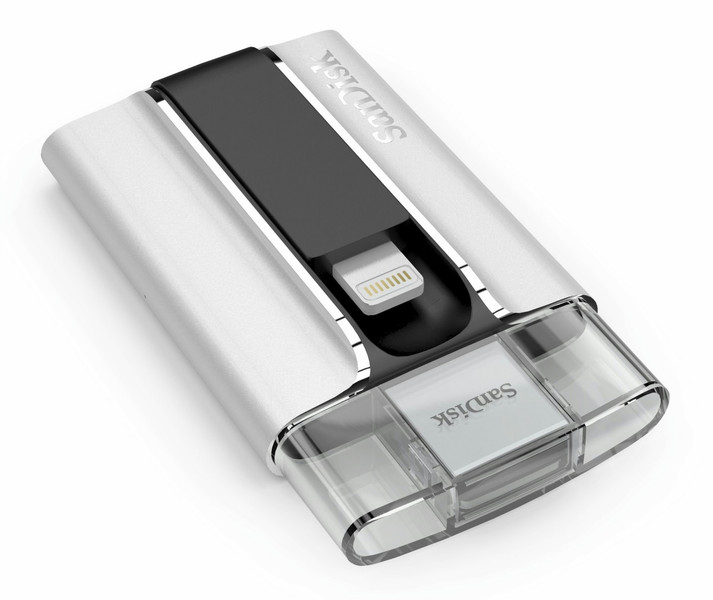 Sandisk iXpand 32ГБ 2.0 Тип -A Черный, Cеребряный USB флеш накопитель