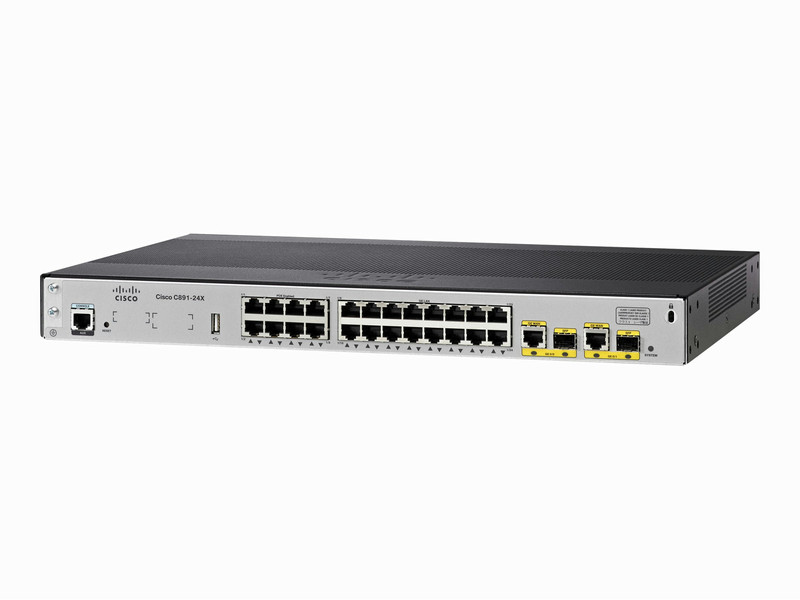 Cisco C891-24X/K9 Eingebauter Ethernet-Anschluss Schwarz Kabelrouter