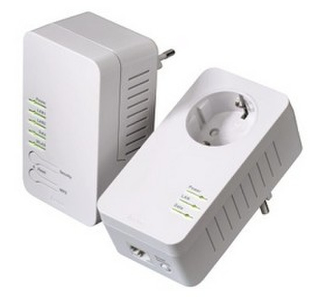 Hama 00053177 500Mbit/s Eingebauter Ethernet-Anschluss WLAN Weiß 1Stück(e) PowerLine Netzwerkadapter