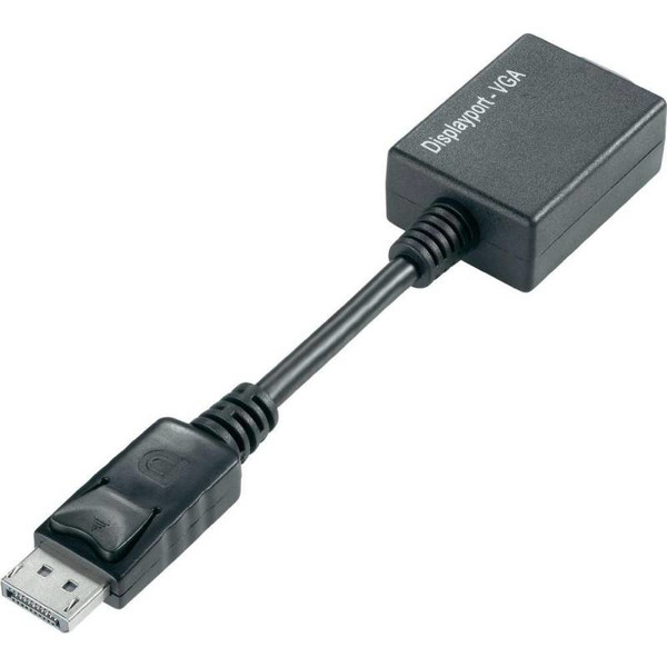 Techly DP - VGA M/F 0.07м DisplayPort 2 x VGA (D-Sub) Черный