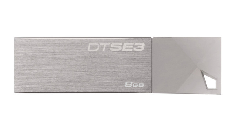 Kingston Technology DataTraveler SE3 8GB 8ГБ USB 2.0 Тип -A Cеребряный USB флеш накопитель