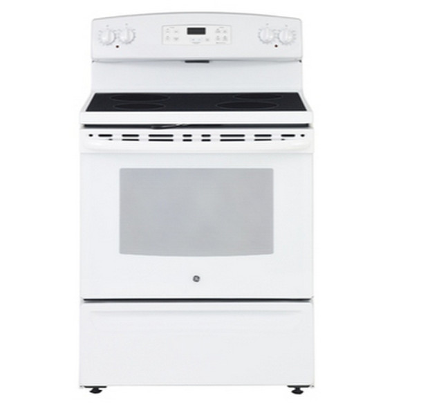 GE JCB630DFWW Freestanding Ceramic hob White cooker