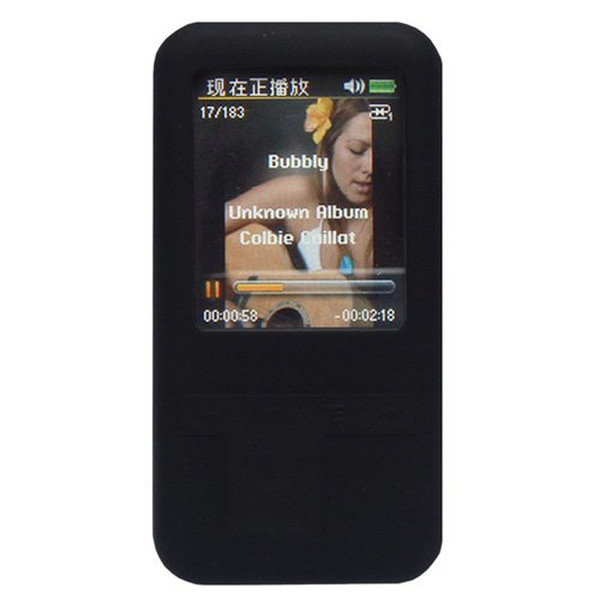 Skque CRE-ZEN-300-SILI-BLK Cover Black MP3/MP4 player case