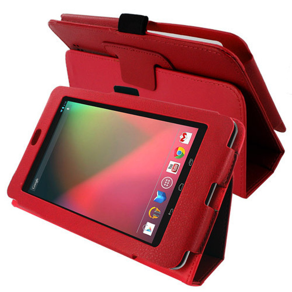 Skque JH-NEXUS7-0001-RED 7Zoll Ruckfall Rot Tablet-Schutzhülle